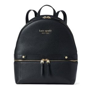 Kate Spade Black Pebbled Leather Backpack NWT